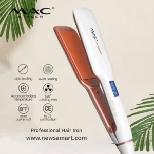 MAC Styler MC-2090 Professional Temperature 950F LCD Hair Flat Iron Straightener With Digital Display For Women
