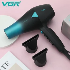 VGR V-455 Professional Hair Dryer offers 2000–2400W power, 3 heat & 2 speed settings, cool shot function,