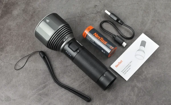 NexTool Rechargeable Flashlight 5000mAh 2000lm 380m 5Modes IPX7 Waterproof LED Light Type-C