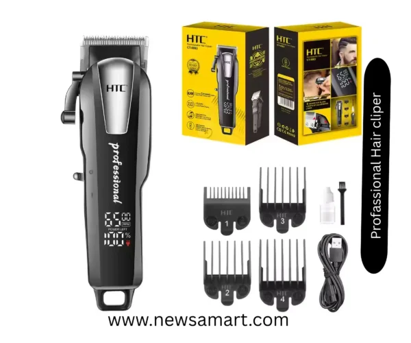HTC CT-8083 Ceramic Blade Hair Clipper Barber Luxury Display Hair Clipper Professional Hair Cutting Machine