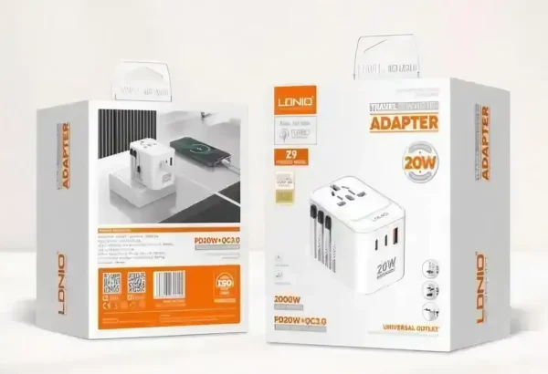 LDNIO Z9 3 USB Ports 20W GaN Travel Adapter Product Deion