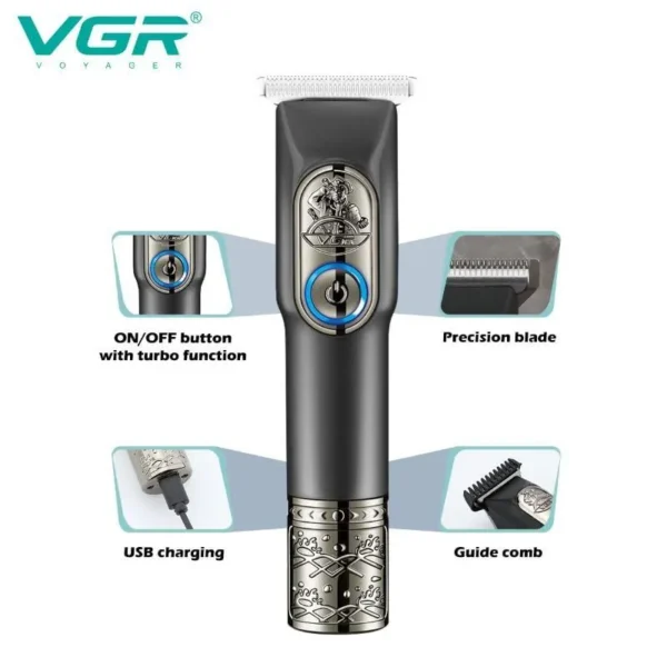 VGR V-963 Professional Rechargeable Beard Hair Trimmer - Image 4