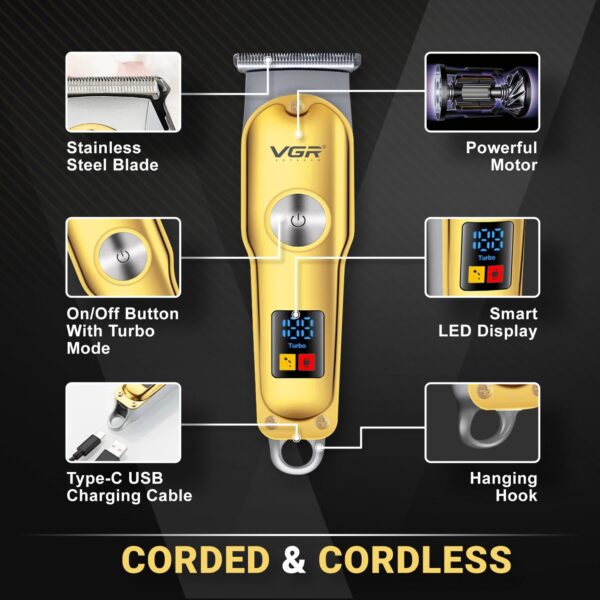 VGR V-290  AC/DC Hair Clipper Trimmer For Men - Image 4