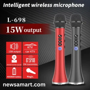 L-698 portable karaoke microphone karaoke wireless microphone with USB charging