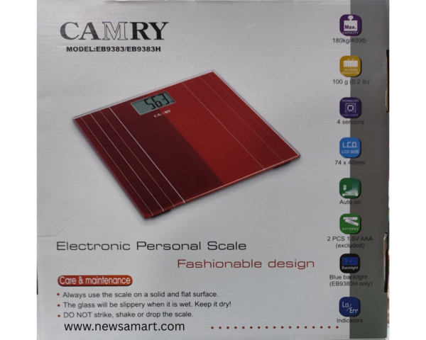 Camry EB9383 Electronic Personal & Professional Weight Scale(7kg to 180 kg)