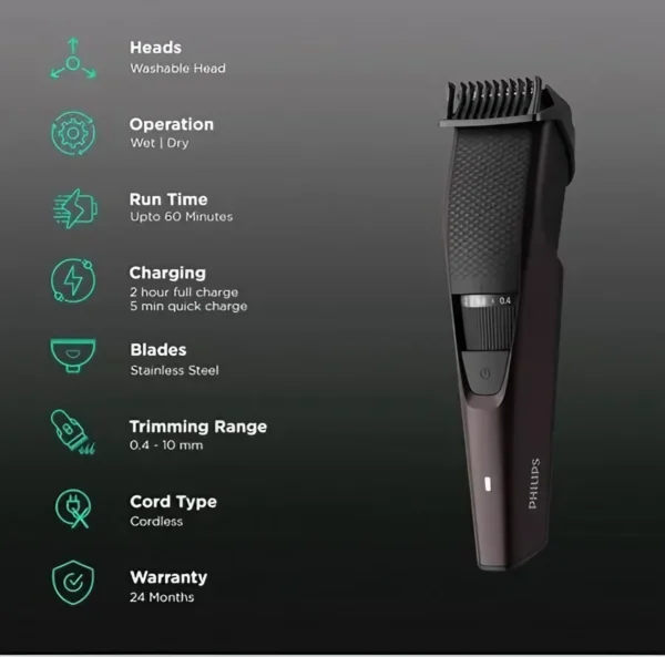 Philips BT3415/15 Beard Trimmer Series 3000 for Men - Image 2