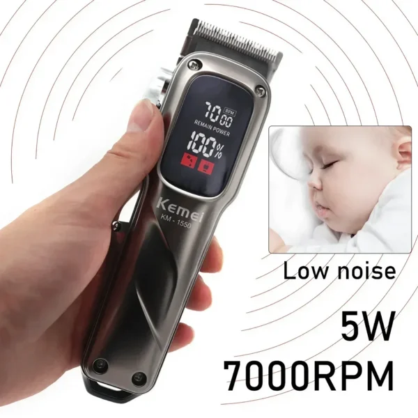 Kemei KM-1550 Professional Hair Clipper and Beard Trimmer Salon Series for Men