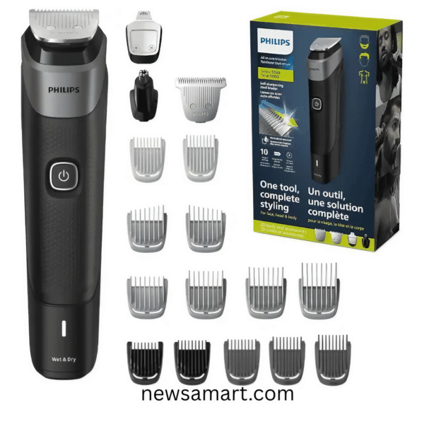 🔍 Philips MG5910/28 Complete Grooming SolutionPhilips MG5910/28 Grooming kit for menPhilips MG5910/28 all in on Grooming SolutionPhilips MG5910/28 Trimmer Price in Bangladesh Philips MG5910/28 Complete Grooming SolutionPhilips MG5910/28 Grooming kit for menPhilips MG5910/28 all in on Grooming SolutionPhilips MG5910/28 Trimmer Price in Bangladesh Philips MG5910/28 All-in-One Grooming Kit for Men Philips MG5910/28 ট্রিমারটি সব ধরনের গ্রুমিংয়ের জন্য আদর্শ। শক্তিশালী ব্যাটারি, সেল্ফ-শার্পেনিং ব্লেড, এবং সম্পূর্ণ ওয়াশেবল ডিজাইন – এই ট্রিমারটি সহজ, আরামদায়ক ও কম-মেইনটেনেন্সে সেরা গ্রুমিং সলিউশন। Warranty: 1 year 7200 Tk Minus Quantity - Philips MG5910/28 All-in-One Grooming Kit for Men quantity 1 Plus Quantity + Add to cartBuy Now 🏷️ ব্র্যান্ড: Philips 🤝 সার্ভিস ওয়ারেন্টি 🥇 ১০০% অরিজিনাল পণ্য 🚚 সমগ্র বাংলাদেশে হোম ডেলিভারি 📦অর্ডার করাতে "Buy Now" বাটনে ক্লিক করে আপনার নাম, ফোন নম্বর, এরিয়া এবং সম্পূর্ণ ঠিকানা দিয়ে "Place Order" বাটনে ক্লিক করুন। Description Additional information Philips MG5910/28 Complete Grooming Solution – All-in-One Trimmer in Bangladesh Get complete face, hair, and body grooming in one powerful kit. The Philips MG5910/28 is a high-performance trimmer with durable self-sharpening steel blades, long-lasting 3-hour battery, and multiple styling attachments. Perfect for men who want effortless grooming with professional results. ✅ 100% Original Oraimo Product 🚚 Cash on Home Delivery – Anywhere in Bangladesh 🛡️ Service Warranty Available 💰 Best Price Guarantee Philips MG5910/28 Trimmer