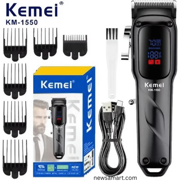 Kemei KM-1550 Professional Hair Clipper and Beard Trimmer Salon Series for Men