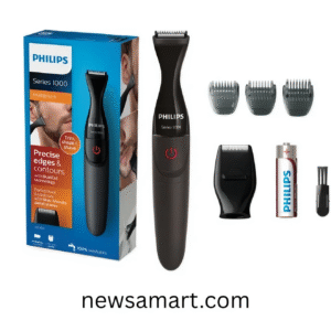 Philips MG1100/16 Ultra Precise Beard Styler – Multigroom Series 1000 for men. Features a 21mm precision trimmer, 3 click-on combs (1mm, 3mm, 5mm),