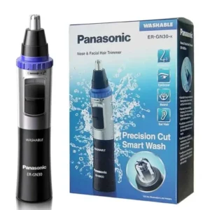 Panasonic ER-GN30-K Nose, Ear And Facial Hair Trimmer Wet/Dry With Vortex Cleaning System